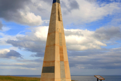 The Jurassic Coast Geoneedle obelisk, Orcombe Point