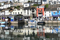 Summer, fishing boats in Brixham harbour