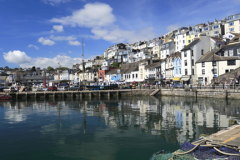 Summer, fishing boats in Brixham harbour