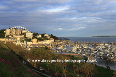 Sunset over the Royal Terrace Gardens, Torquay