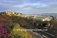 Sunset over the Royal Terrace Gardens, Torquay