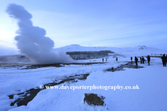 The Geothermal Strokkur Geysir, Haukadalur valley