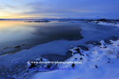 Sunset, Pingvallavatn lake, Pingvellir National Park