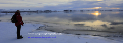 Sunset, Pingvallavatn lake, Pingvellir National Park