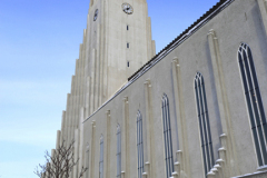 Exterior of the Hallgrimskirkja church, Reykjavik