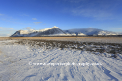 Snow over the Lava fields, Skardsheidi mountains
