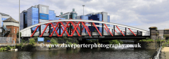 The Trafford road swing bridge, Manchester Ship Canal, Greater Manchester, England