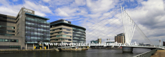 Footbridge over the Bridgewater Canal; Media City, Salford Quays, Manchester, Lancashire, England