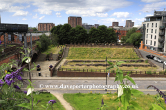 The site of the old Roman fort of Mancunium, Castlefield, Manchester City, Lancashire, England, UK