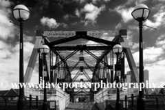 The Detroit Bridge in the Erie basin, Salford Quays, Manchester, Lancashire, England, UK