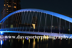 The Millennium Bridge, Media City, Salford Quays, Manchester, Lancashire, England, UK