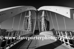 The Millennium Bridge, Media City, Salford Quays, Manchester, Lancashire, England, UK