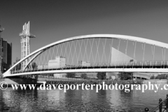The Millennium Bridge, Media City, Salford Quays, Manchester, Lancashire, England, UK