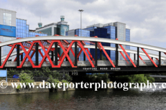 The Trafford road swing bridge, Manchester Ship Canal, Greater Manchester, England