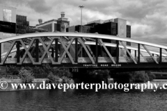 The Trafford road swing bridge, Manchester Ship Canal, Greater Manchester, England