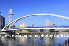 The Millennium Bridge, Media City, Salford Quays, Manchester, Lancashire, England, UK
