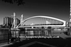 The Millennium Bridge, Media City, Salford Quays, Manchester, Lancashire, England, UK