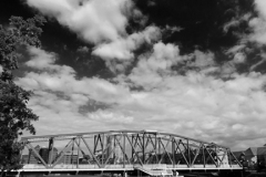 The Detroit Bridge in the Erie basin, Salford Quays, Manchester, Lancashire, England, UK