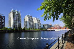 The Huron basin, Salford Quays, Manchester, Lancashire, England, UK