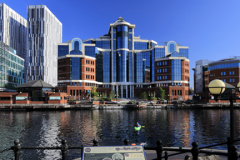 The Erie basin, Salford Quays, Manchester, Lancashire, England, UK