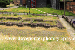 The site of the old Roman fort of Mancunium, Castlefield, Manchester City, Lancashire, England, UK