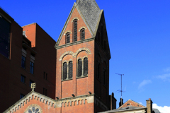 The Hidden Gem church, officially St Mary’s Catholic Church, Mulberry Street, Manchester City, Lancashire, England, UK