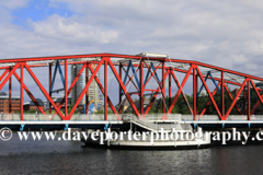 The Detroit Bridge in the Erie basin, Salford Quays, Manchester, Lancashire, England, UK