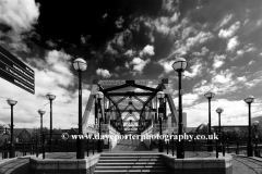 The Detroit Bridge in the Erie basin, Salford Quays, Manchester, Lancashire, England, UK