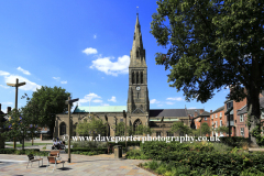 Summertime view of Leicester Cathedral