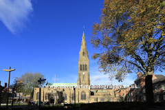 Autumn view of Leicester Cathedral