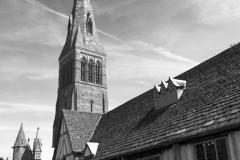 Summertime view of Leicester Cathedral