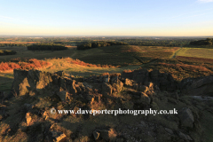 Summer sunset landscape over Bradgate Park