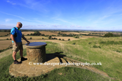 Walker at Burrough Hill, Iron Age Hillfort
