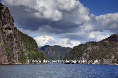 A view in Osterfjord from a boat trip out of Bergen