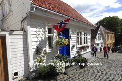 White wooden buildings in the Old Town of Stavanger