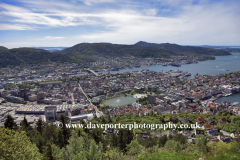 A view over Bergen City, from Mount Floyen