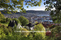 View of the waterfront and Vagen harbour, Bergen