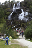 Tvindefossen waterfall, near Voss town