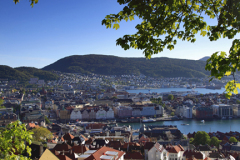 A view over Bergen City, from Mount Floyen