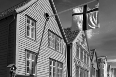 Wooden Hanseatic buildings at the Bryggen, Bergen