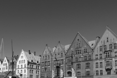 Wooden Hanseatic buildings at the Bryggen, Bergen