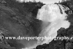 The Kjosfossen waterfall, a stop on Flam Railway