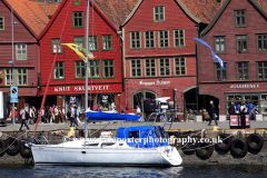 Wooden Hanseatic buildings at the Bryggen, Bergen