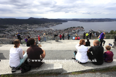 Floibanen funicular railway viewpoint, Mount Floyen
