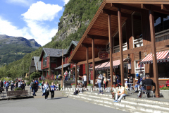 Street view of Geiranger town, Geirangerfjord