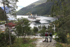 Cruise ship MSC Orchestra, in the harbour at Flam