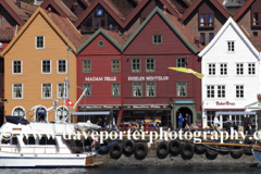 Wooden Hanseatic buildings at the Bryggen, Bergen