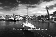 Summer view of Stavanger City harbour