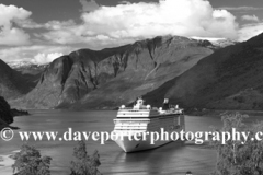 Cruise ship MSC Orchestra, in the harbour at Flam