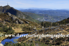 Footpath trail on Mount Floyen, Bergen